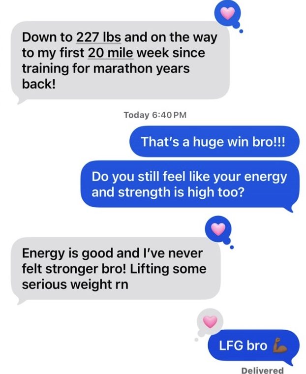 Client check-in message